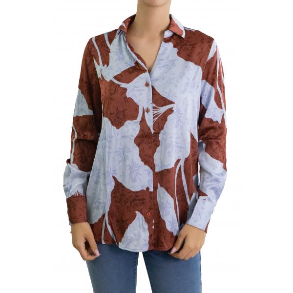 Camicia fantasia con bottoni e colletto Only